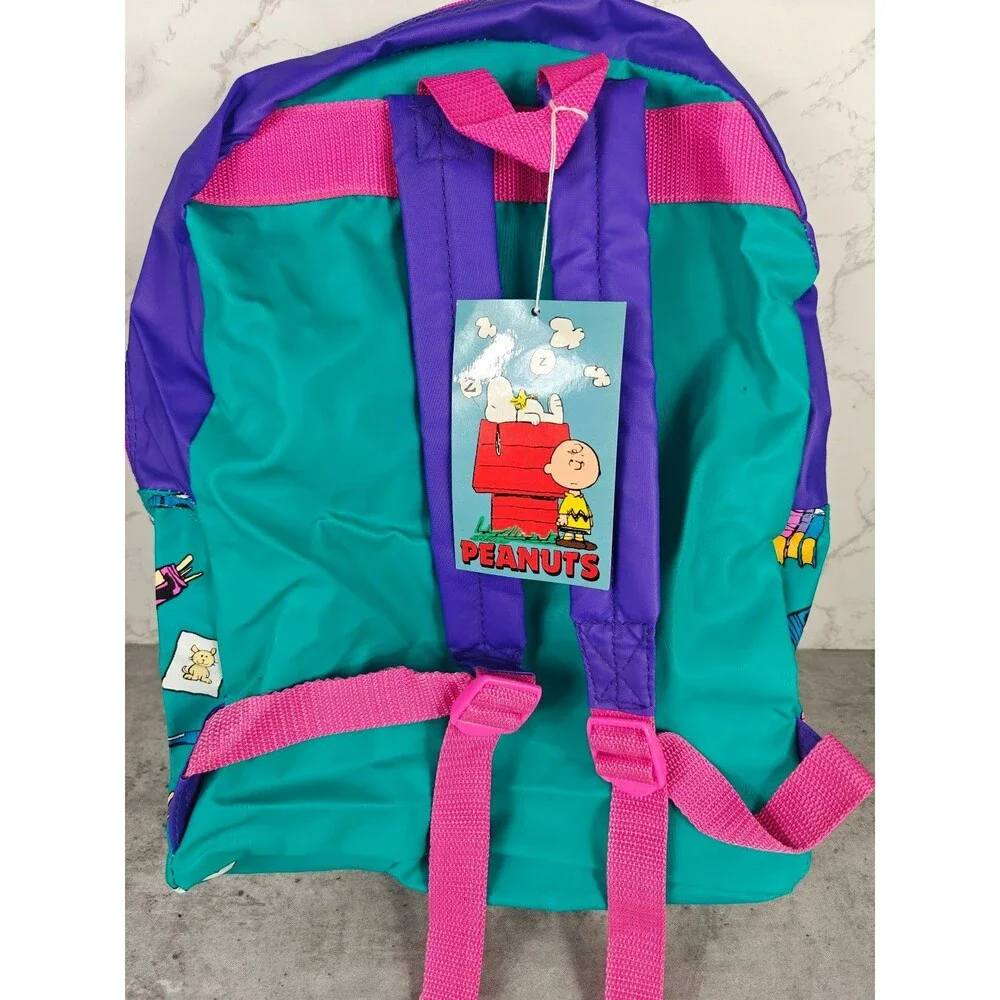 Vintage 1999 Snoopy Peanuts Joe Cool Kids Backpack NWT School